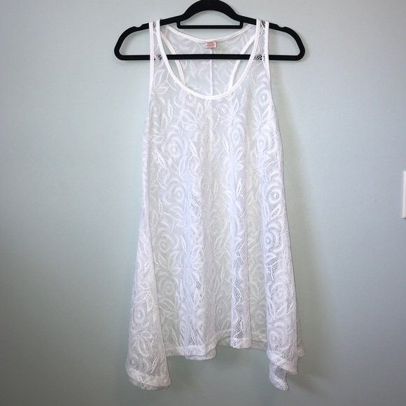 OP Other - Lace Swimsuit Coverup - White EUC